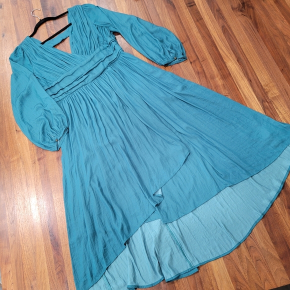 Anthropologie Gwendolyn Maxi Dress Hi Low Surplice Neckline Plus Size 16W - Picture 4 of 13